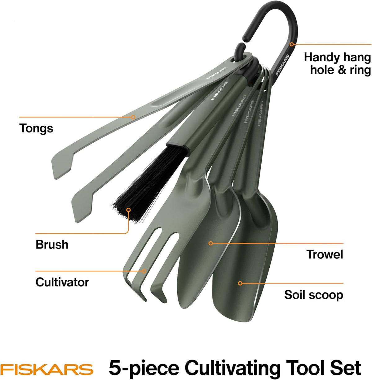 5-Piece House Plant Cultivating Tool Set for Indoor Gardening