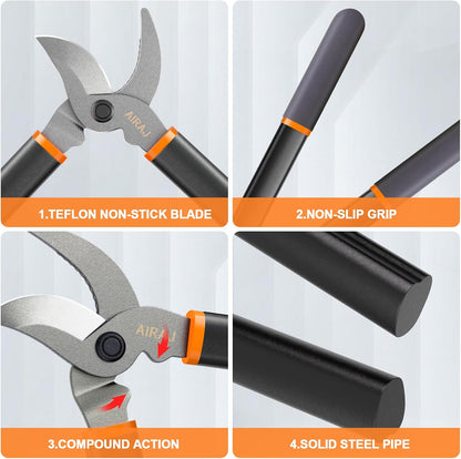 18" Bypass Loppers for Gardening,Tree Trimmer with 1.5" Cutting Capacity