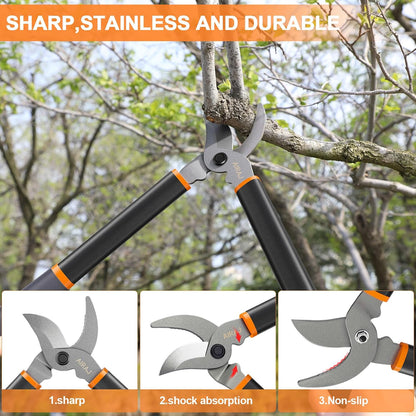 18" Bypass Loppers for Gardening,Tree Trimmer with 1.5" Cutting Capacity