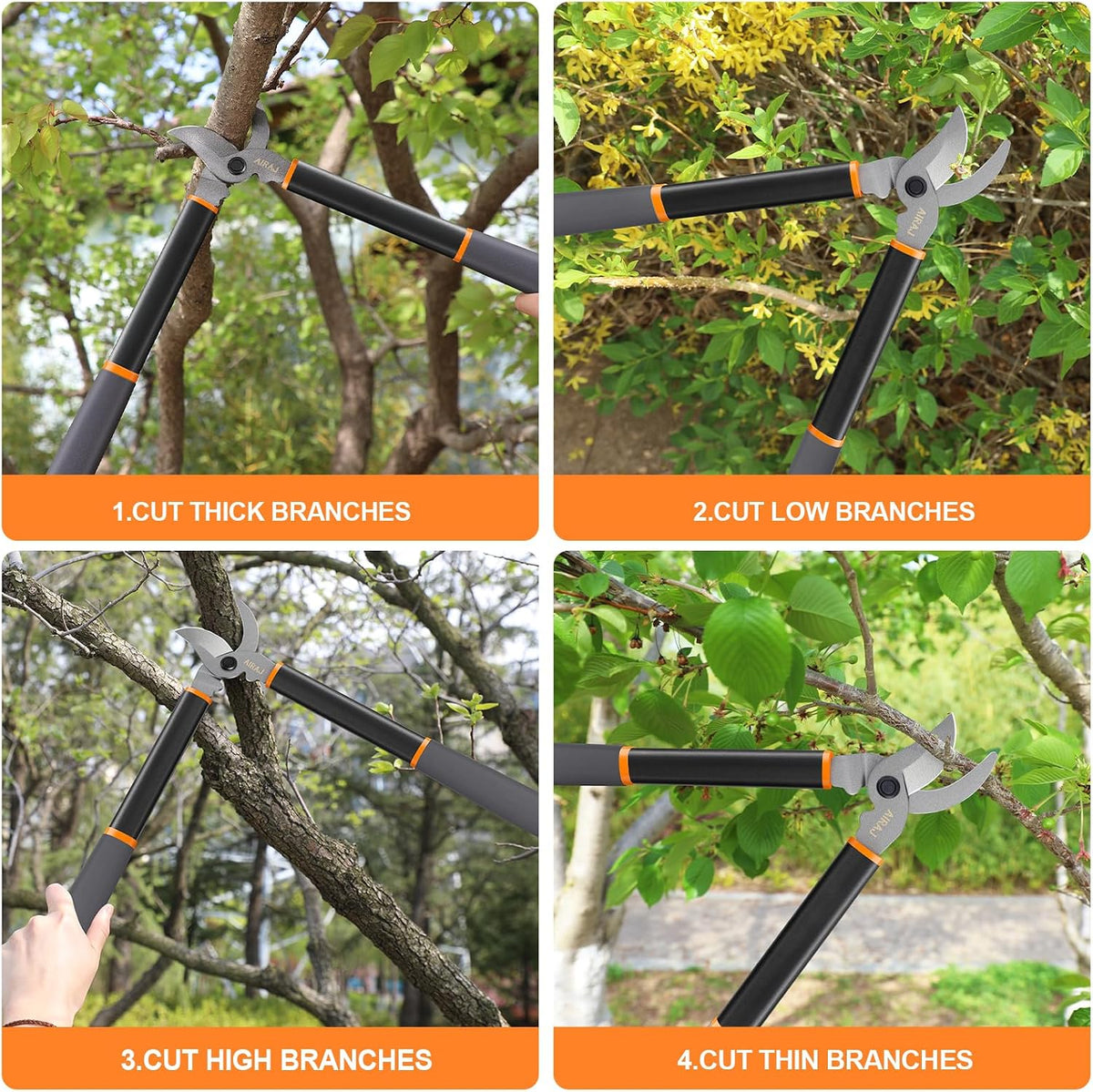 18" Bypass Loppers for Gardening,Tree Trimmer with 1.5" Cutting Capacity