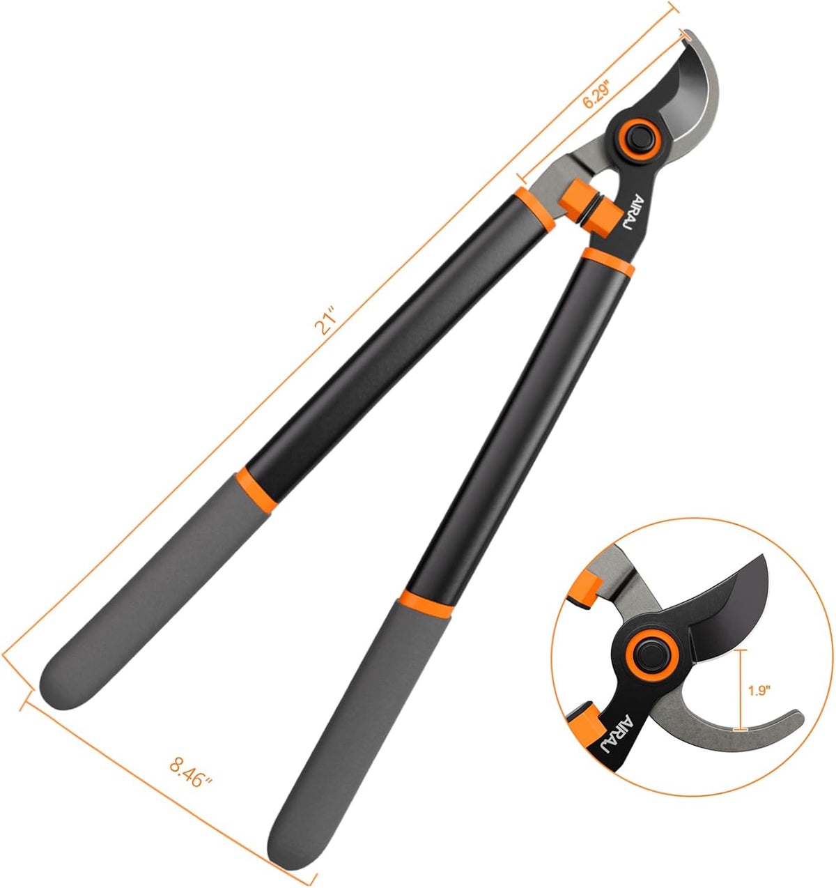 18" Bypass Loppers for Gardening,Tree Trimmer with 1.5" Cutting Capacity
