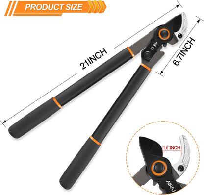 18" Bypass Loppers for Gardening,Tree Trimmer with 1.5" Cutting Capacity