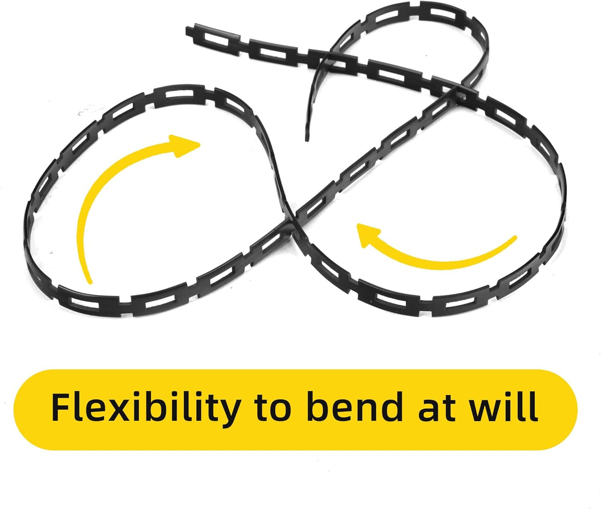 50 Ft Plastic Chain Lock Tree Tie, 1/2" Wide Adjustable Tree Support Straps