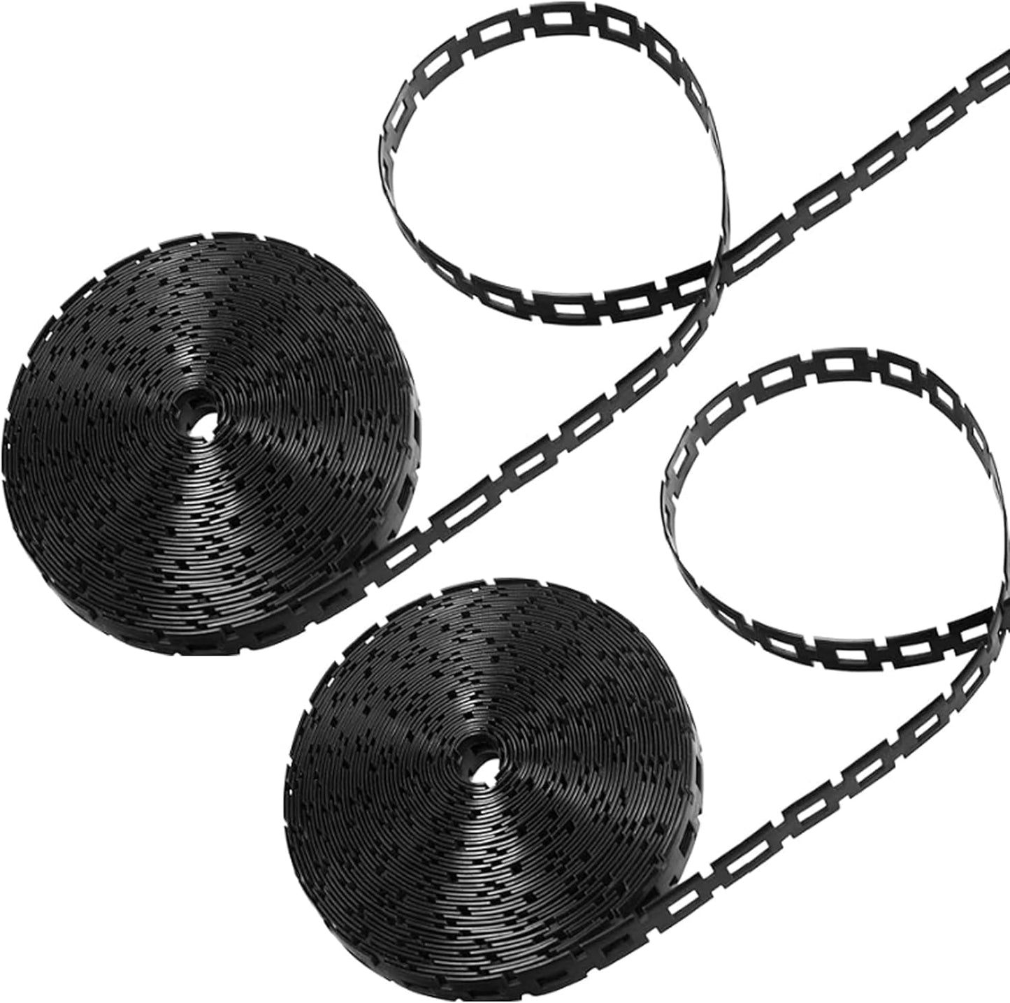 50 Ft Plastic Chain Lock Tree Tie, 1/2" Wide Adjustable Tree Support Straps