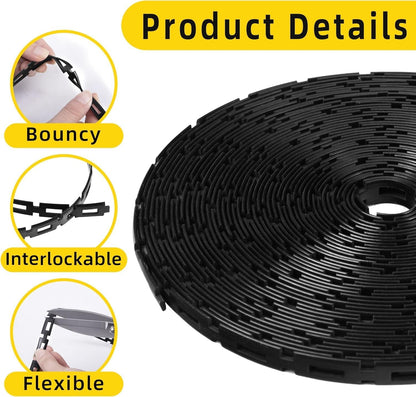 50 Ft Plastic Chain Lock Tree Tie, 1/2" Wide Adjustable Tree Support Straps
