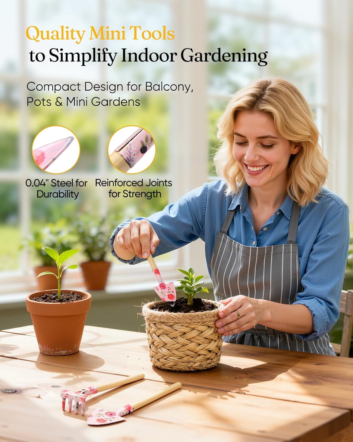 12-Piece Gardening Tool Set, Heavy-Duty Garden Tools for Women