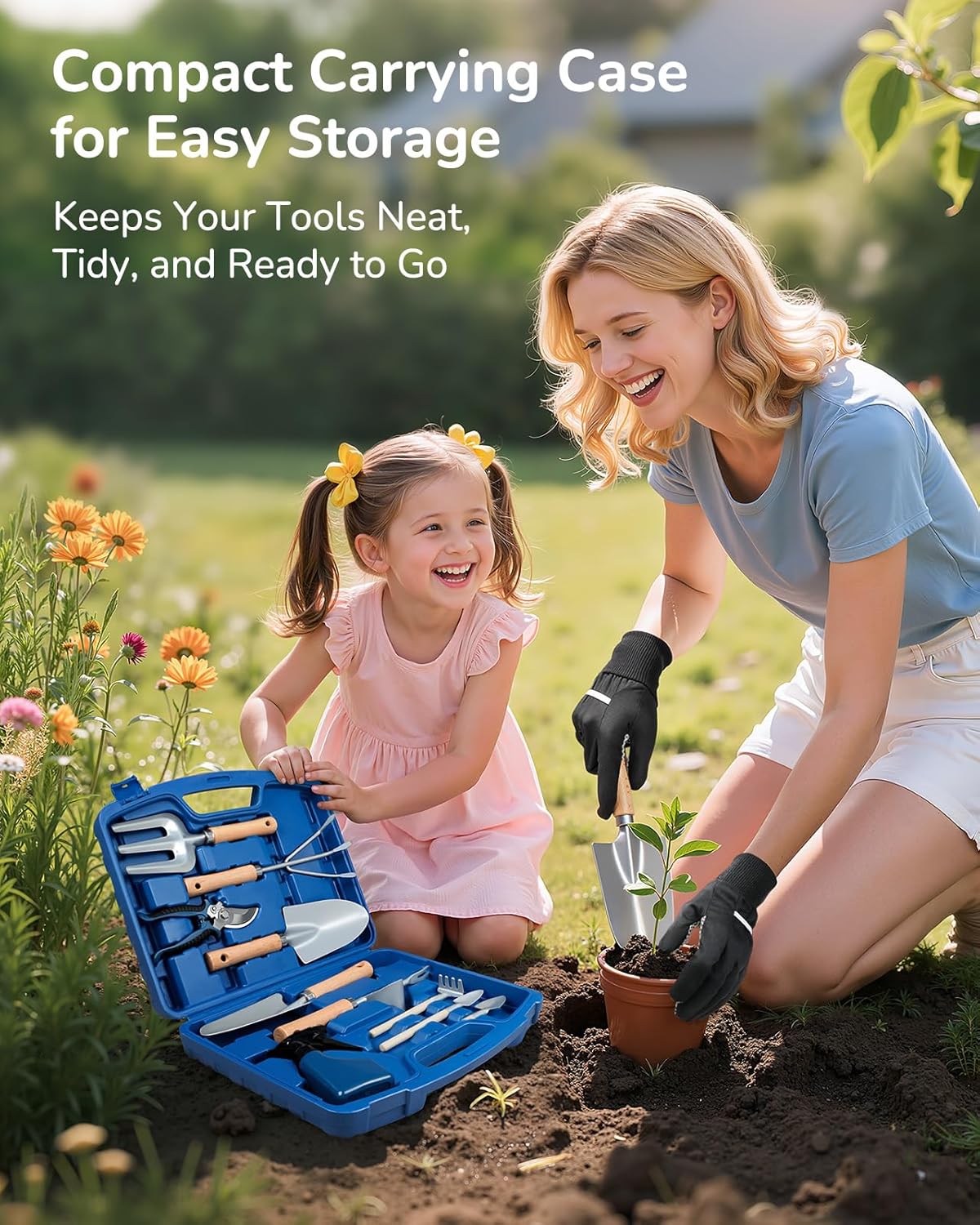 12-Piece Gardening Tool Set, Heavy-Duty Garden Tools for Women