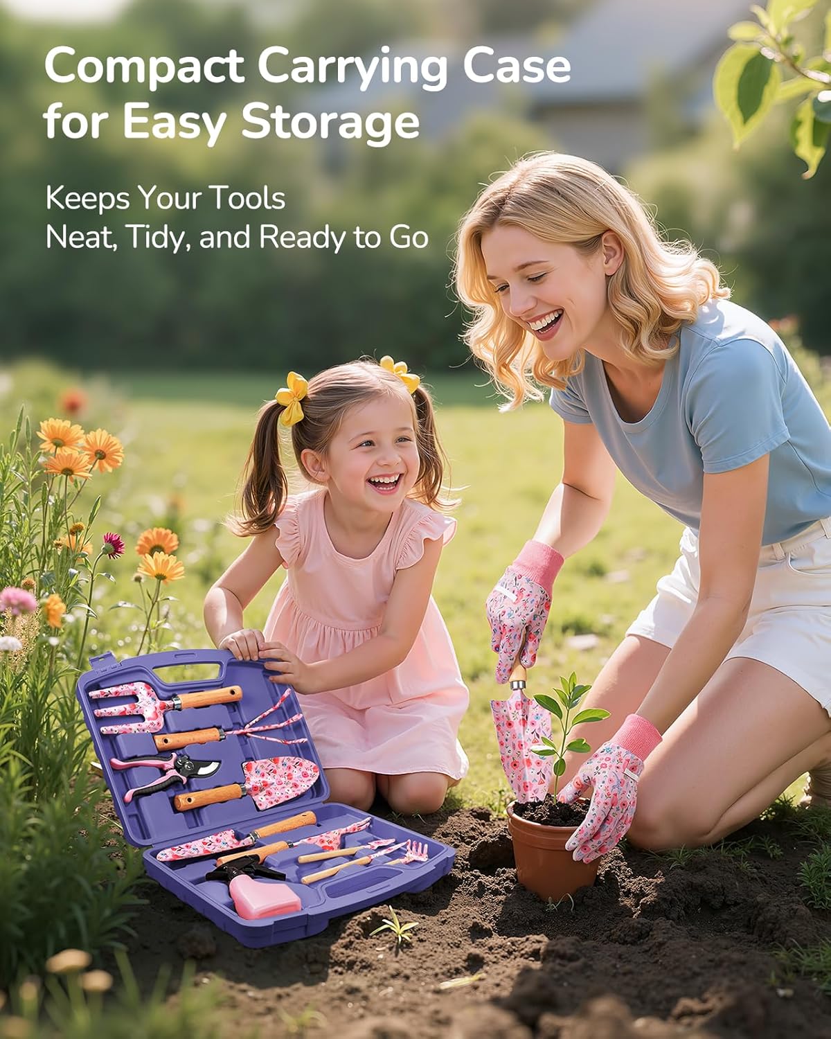 12-Piece Gardening Tool Set, Heavy-Duty Garden Tools for Women