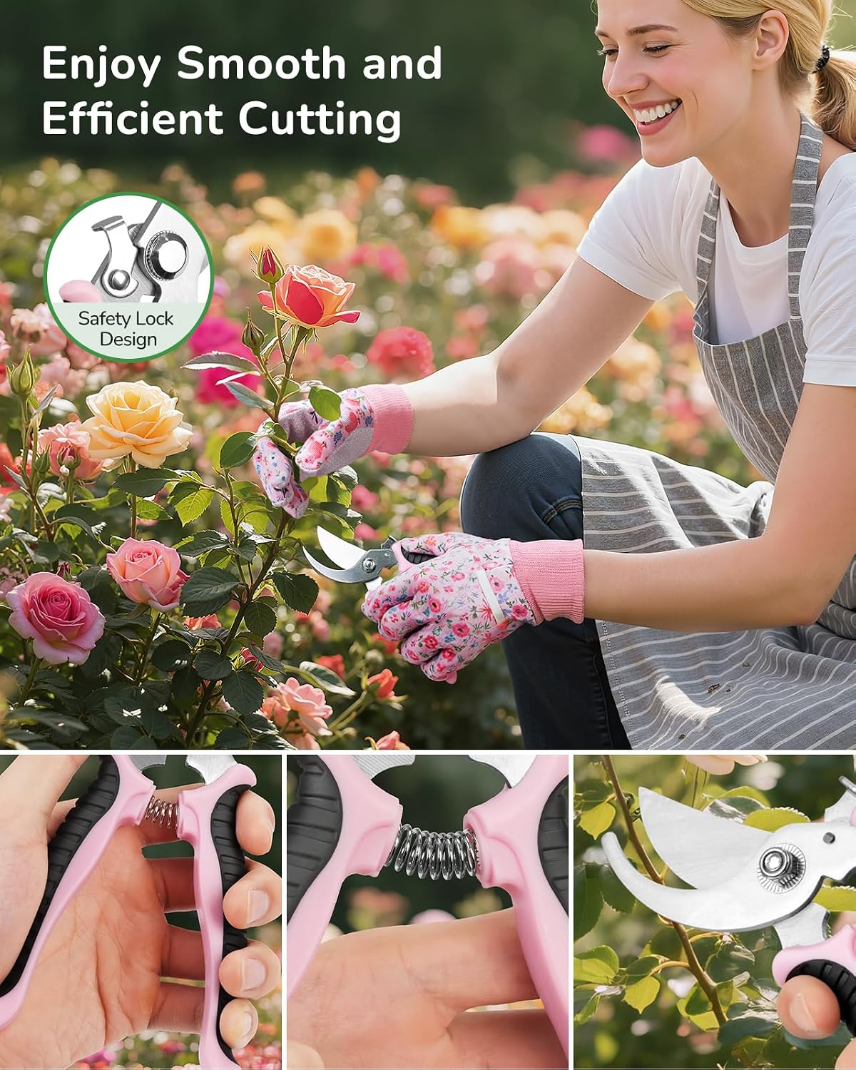 12-Piece Gardening Tool Set, Heavy-Duty Garden Tools for Women