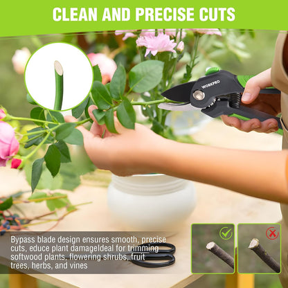 8.5" Bypass Pruning Shear, Garden Scissors & Clippers