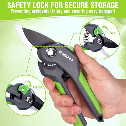 8.5" Bypass Pruning Shear, Garden Scissors & Clippers