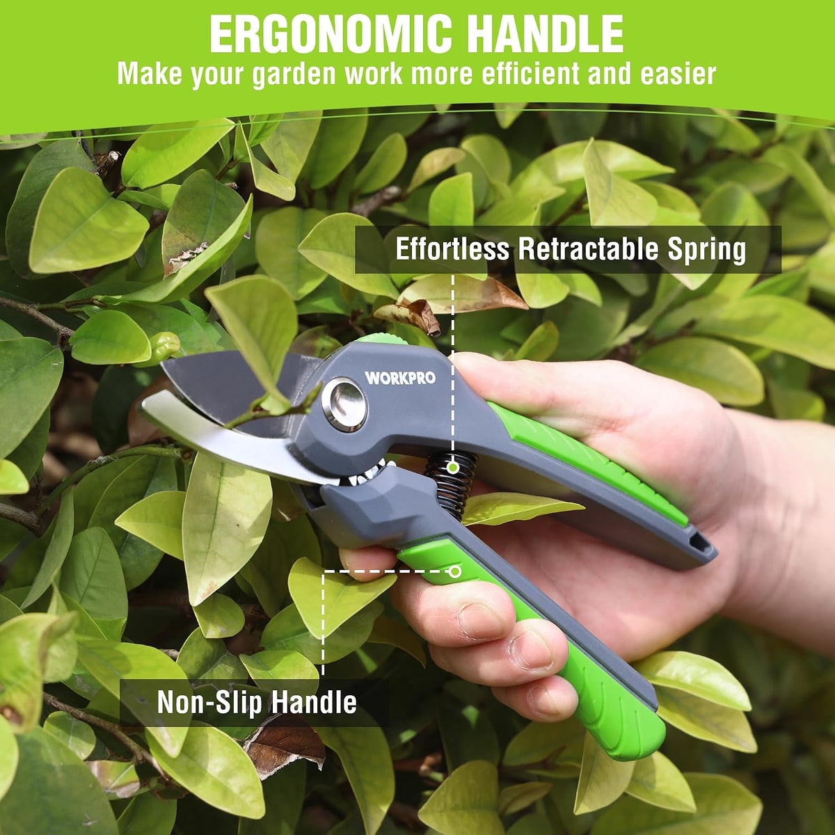 8.5" Bypass Pruning Shear, Garden Scissors & Clippers