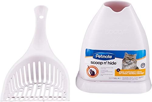 Scoop N' Hide Cat Litter Scoop with Discreet Holder, Brushed Nickel