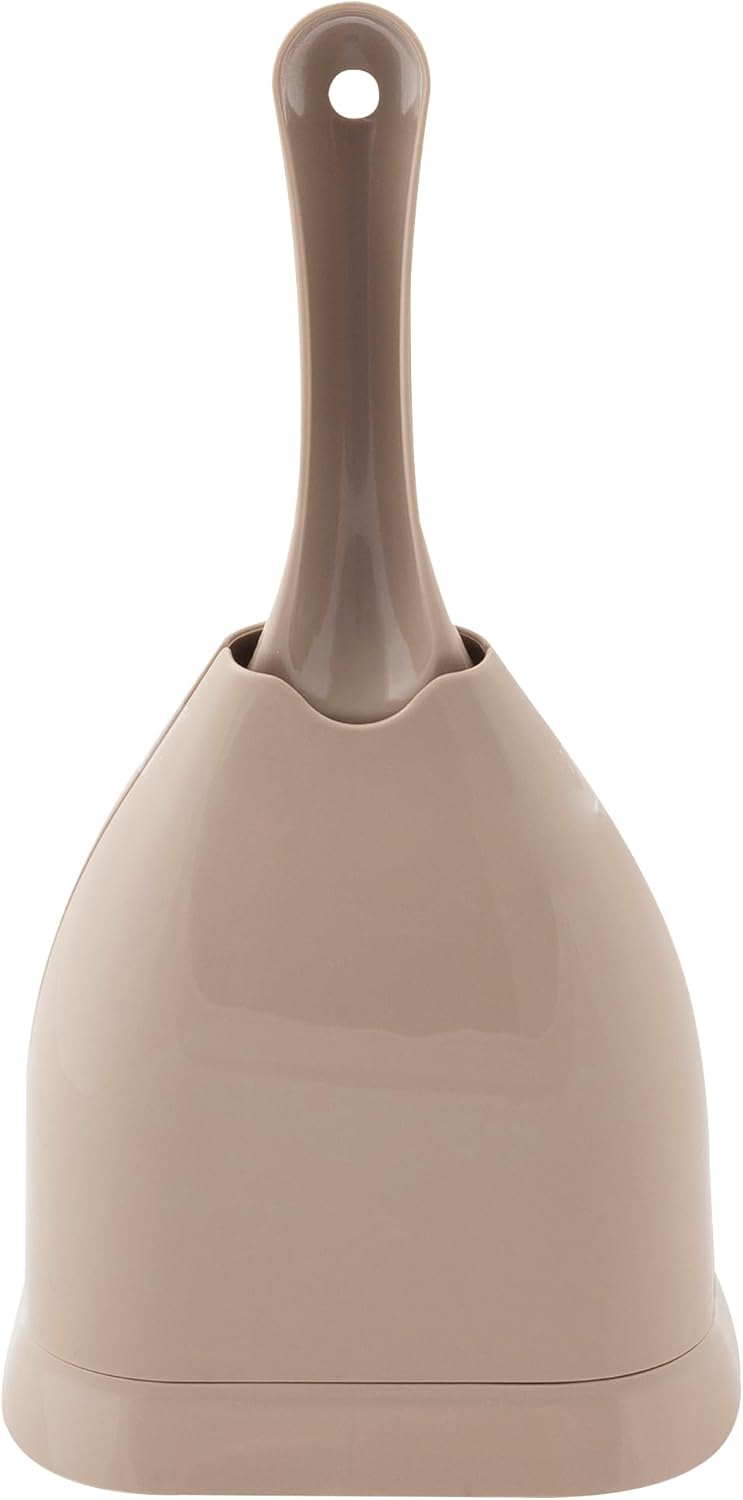 Scoop N' Hide Cat Litter Scoop with Discreet Holder, Brushed Nickel