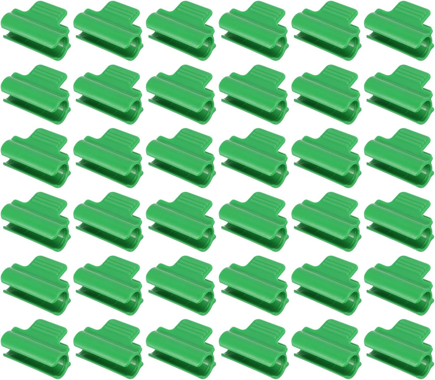 Greenhouse Clamps, 50 Pack Garden Film Row Cover Clips for 16mm Pipe Gardening Hoop Plant Cover Support Netting Tunnel Shade Cloth, Green
