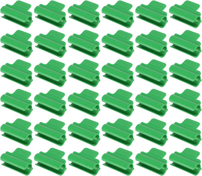 Greenhouse Clamps, 50 Pack Garden Film Row Cover Clips for 16mm Pipe Gardening Hoop Plant Cover Support Netting Tunnel Shade Cloth, Green