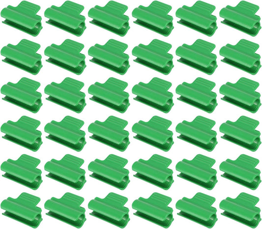 Greenhouse Clamps, 50 Pack Garden Film Row Cover Clips for 16mm Pipe Gardening Hoop Plant Cover Support Netting Tunnel Shade Cloth, Green