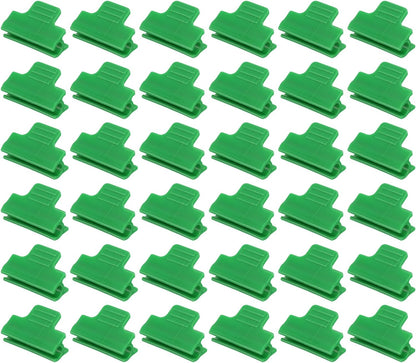 Greenhouse Clamps, 50 Pack Garden Film Row Cover Clips for 16mm Pipe Gardening Hoop Plant Cover Support Netting Tunnel Shade Cloth, Green
