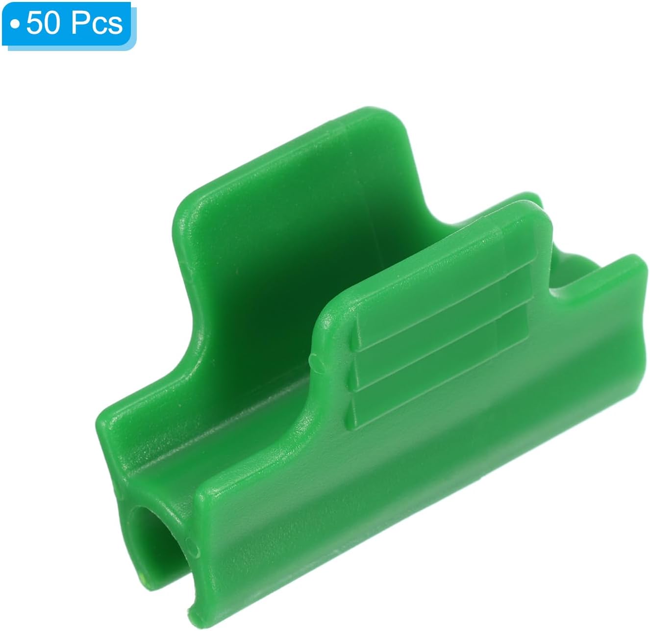 Greenhouse Clamps, 50 Pack Garden Film Row Cover Clips for 16mm Pipe Gardening Hoop Plant Cover Support Netting Tunnel Shade Cloth, Green