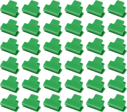 Greenhouse Clamps, 50 Pack Garden Film Row Cover Clips for 16mm Pipe Gardening Hoop Plant Cover Support Netting Tunnel Shade Cloth, Green