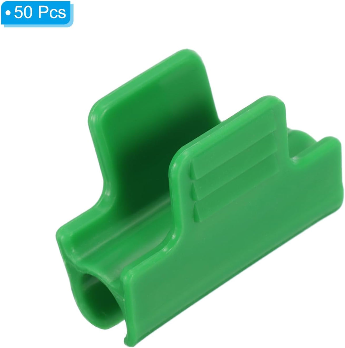 Greenhouse Clamps, 50 Pack Garden Film Row Cover Clips for 16mm Pipe Gardening Hoop Plant Cover Support Netting Tunnel Shade Cloth, Green