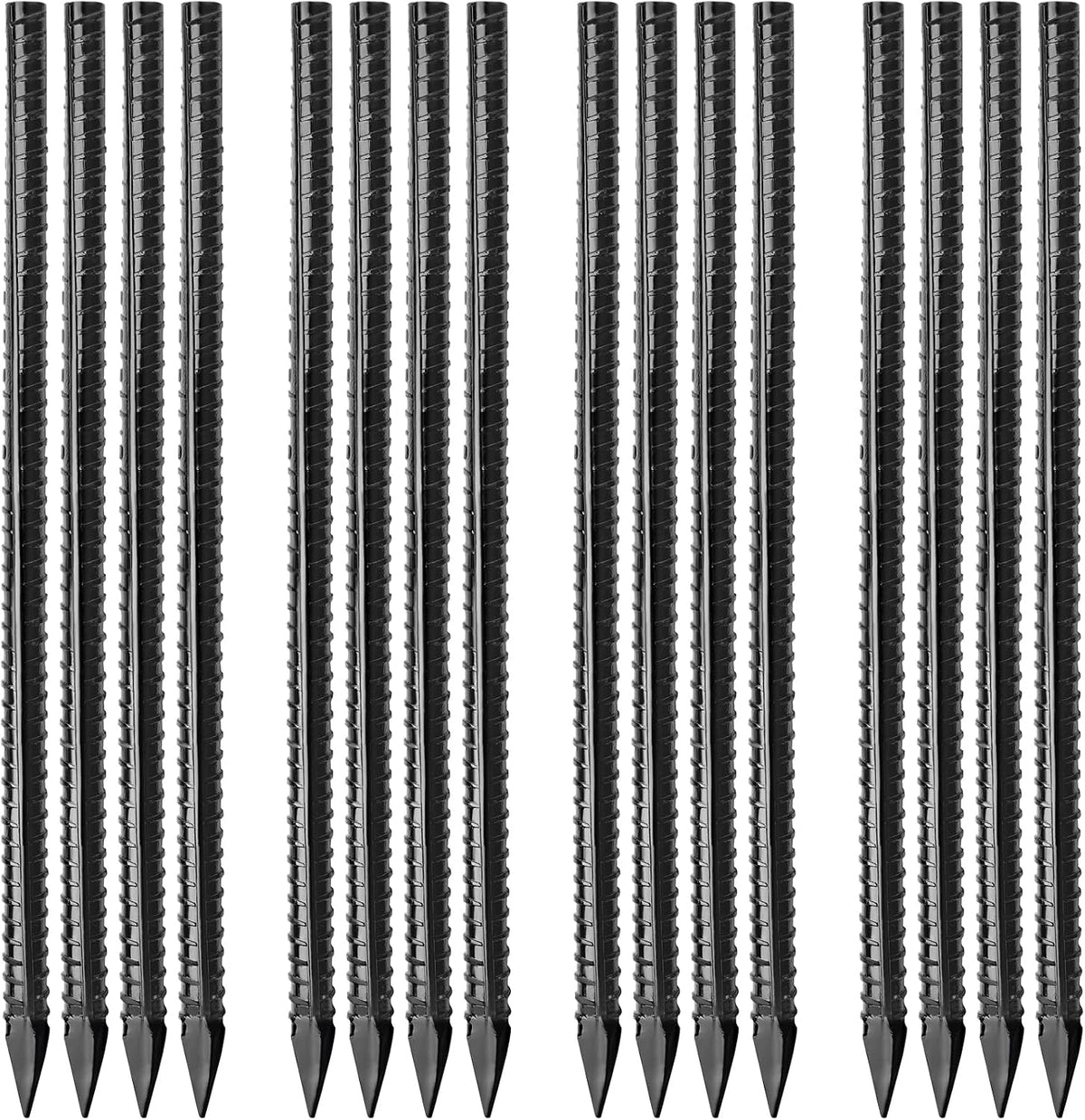 12 Inch Rebar Stakes J Hook Ground Stakes 16-Pack Heavy Duty Galvanized Chain Link Fence Stakes Metal Tent Stakes for Outdoor Lawn Decorations Inflatables Canopy Swing Set