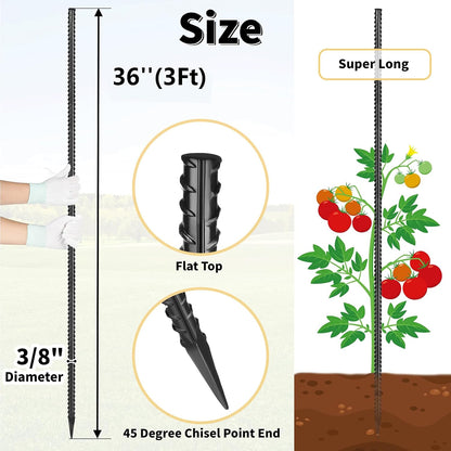 12 Inch Rebar Stakes J Hook Ground Stakes 16-Pack Heavy Duty Galvanized Chain Link Fence Stakes Metal Tent Stakes for Outdoor Lawn Decorations Inflatables Canopy Swing Set