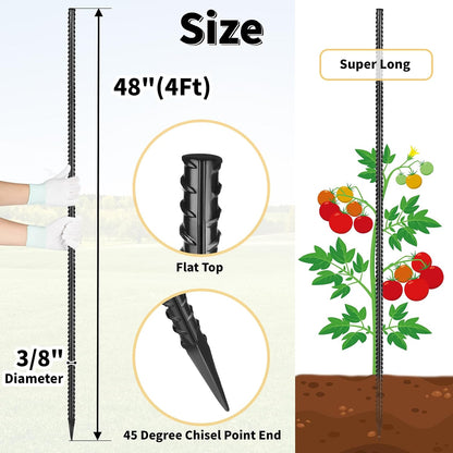 12 Inch Rebar Stakes J Hook Ground Stakes 16-Pack Heavy Duty Galvanized Chain Link Fence Stakes Metal Tent Stakes for Outdoor Lawn Decorations Inflatables Canopy Swing Set