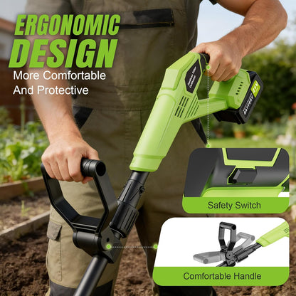 6000mAh Cordlees Tiller Cultivator for Gardening