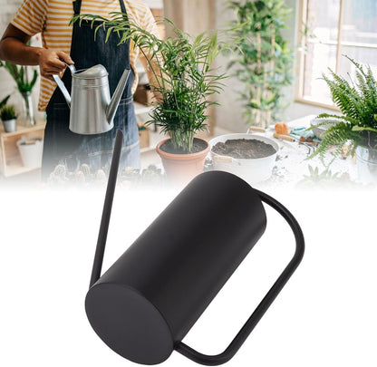 1500ml Indoor Watering Can, Large Capacity Long Spout Stainless Steel Plant Watering Can, Watering Kettle for Outdoors Horticultural Enthusiast (Black)