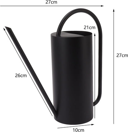 1500ml Indoor Watering Can, Large Capacity Long Spout Stainless Steel Plant Watering Can, Watering Kettle for Outdoors Horticultural Enthusiast (Black)