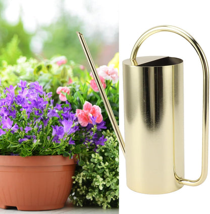 1500ml Indoor Watering Can, Large Capacity Long Spout Stainless Steel Plant Watering Can, Watering Kettle for Outdoors Horticultural Enthusiast (Black)