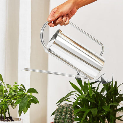 1500ml Indoor Watering Can, Large Capacity Long Spout Stainless Steel Plant Watering Can, Watering Kettle for Outdoors Horticultural Enthusiast (Black)