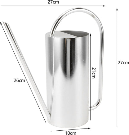 1500ml Indoor Watering Can, Large Capacity Long Spout Stainless Steel Plant Watering Can, Watering Kettle for Outdoors Horticultural Enthusiast (Black)