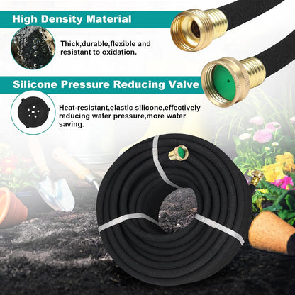 5/8" 50 FT*2 Pack Soaker Hose for Water Drip Irrigation for Lawn
