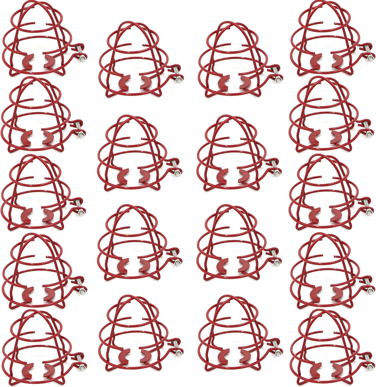 (18 Pack) 1/2" Fire Sprinkler Head Cage Guard Protector Fire Extinguishing System Sprinkler Bracket Red