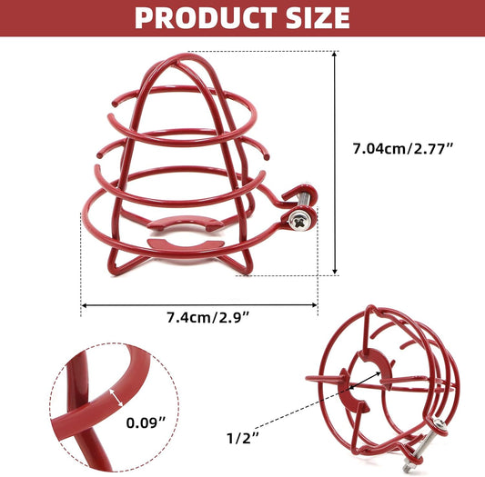 (18 Pack) 1/2" Fire Sprinkler Head Cage Guard Protector Fire Extinguishing System Sprinkler Bracket Red