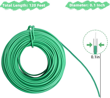 120 Feet Green Soft Twist Tie Tomato Plant Tie