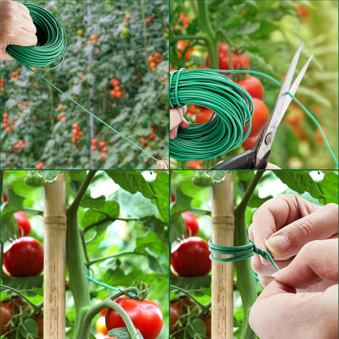 120 Feet Green Soft Twist Tie Tomato Plant Tie