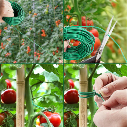 120 Feet Green Soft Twist Tie Tomato Plant Tie