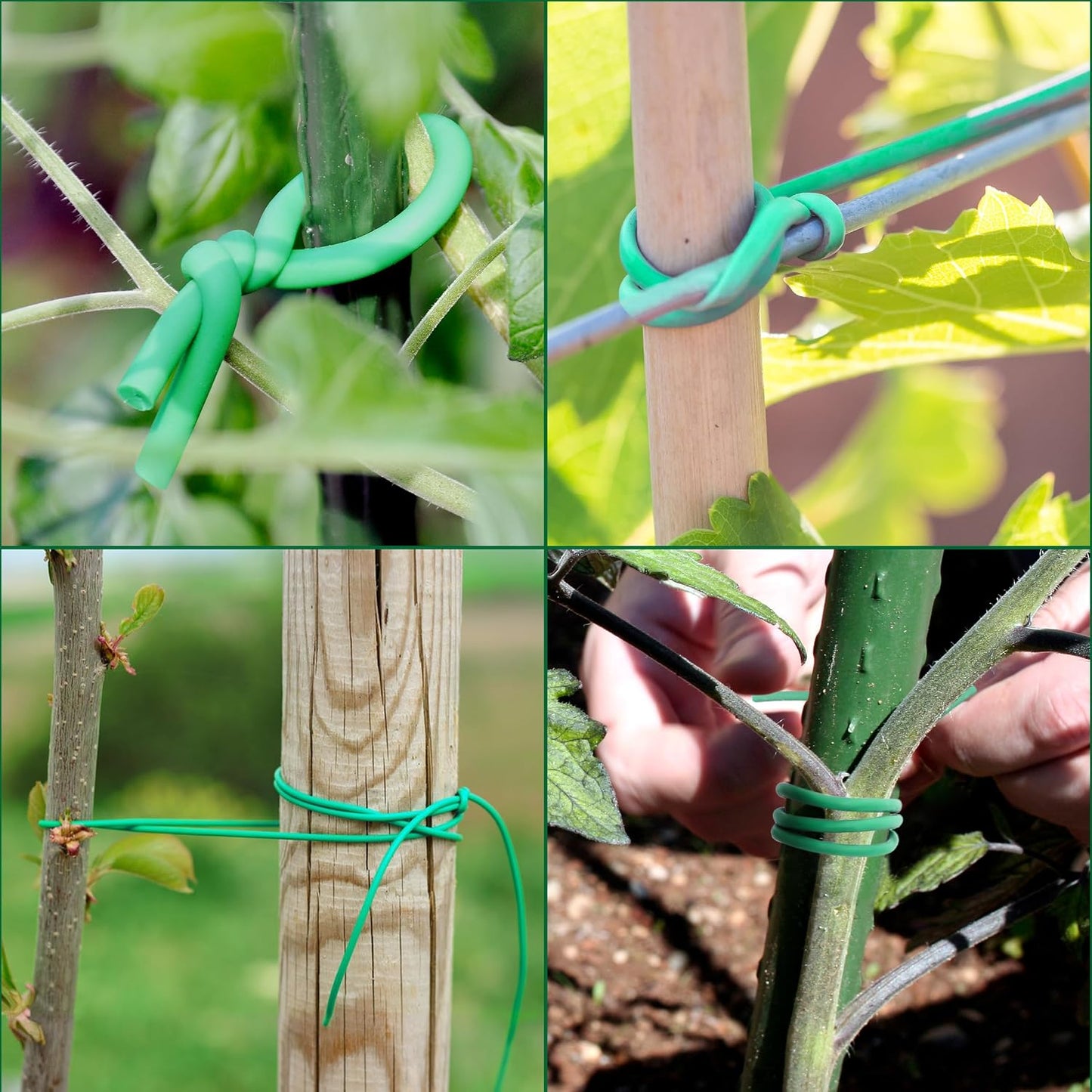120 Feet Green Soft Twist Tie Tomato Plant Tie