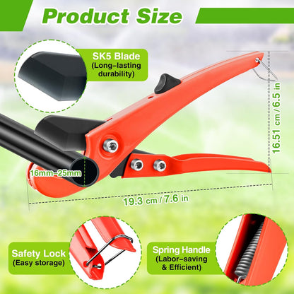 Drip Irrigation Tubing Cutter Hole Punch Tool for PE Pipe 16 20mm, Blue