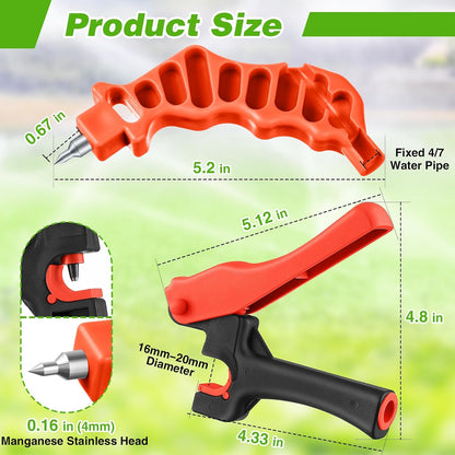 Drip Irrigation Tubing Cutter Hole Punch Tool for PE Pipe 16 20mm, Blue