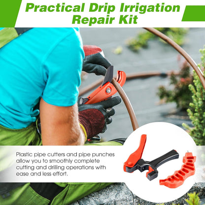 Drip Irrigation Tubing Cutter Hole Punch Tool for PE Pipe 16 20mm, Blue