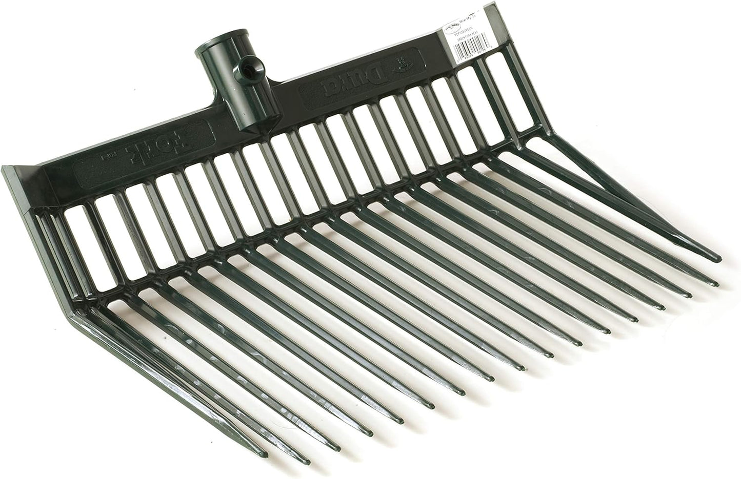 ® DuraFork Pitch Fork Replacement Head | Durable Polycarbonate Stable Fork Head with Angled Tines | Manure Fork | Made in USA (Pack of 1, Green)