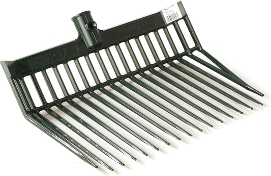 ® DuraFork Pitch Fork Replacement Head | Durable Polycarbonate Stable Fork Head with Angled Tines | Manure Fork | Made in USA (Pack of 1, Green)