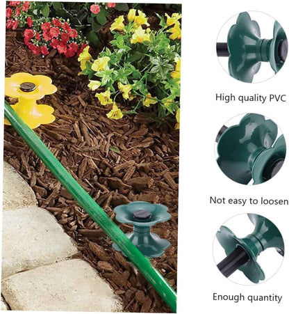 4Pcs Tube reel guide wheel farming agriculture Hose guide spikes Winding wheels heavy duty hose garden hose corner guide Water Hose Guide Holder Plastic Spike for Hose plant