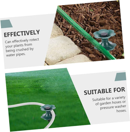 4Pcs Tube reel guide wheel farming agriculture Hose guide spikes Winding wheels heavy duty hose garden hose corner guide Water Hose Guide Holder Plastic Spike for Hose plant