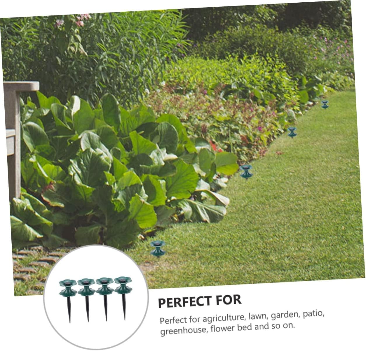4Pcs Tube reel guide wheel farming agriculture Hose guide spikes Winding wheels heavy duty hose garden hose corner guide Water Hose Guide Holder Plastic Spike for Hose plant