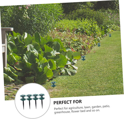 4Pcs Tube reel guide wheel farming agriculture Hose guide spikes Winding wheels heavy duty hose garden hose corner guide Water Hose Guide Holder Plastic Spike for Hose plant